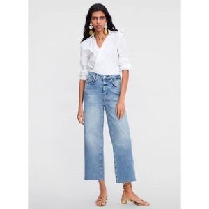 Zara high rise culotte jeans